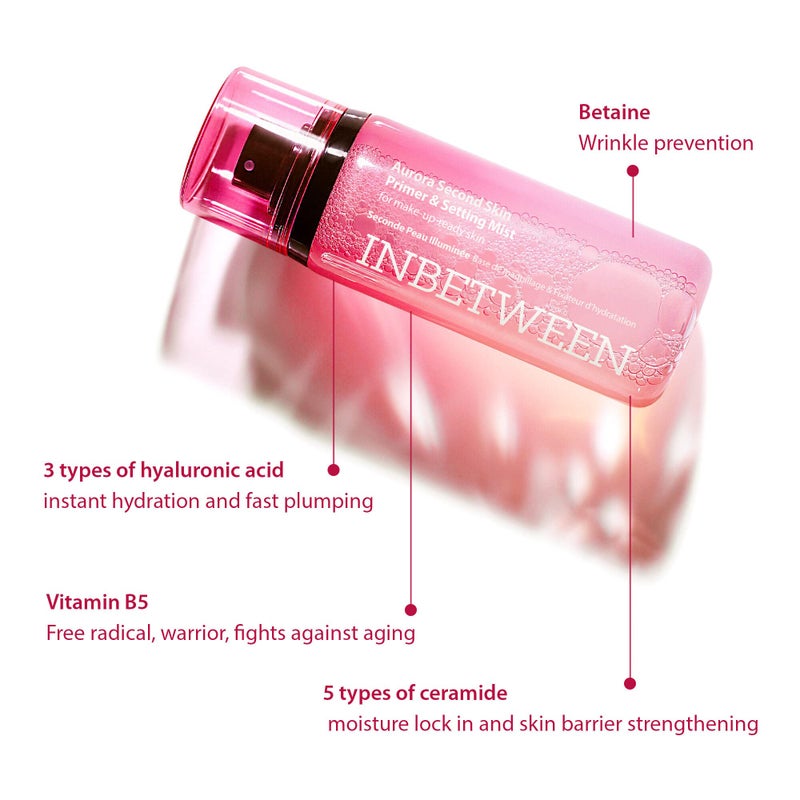 Blithe Korean Makeup Primer Aurora Second Skin Dewy Setting Spray with 5 Ceramide - Long-Lasting & Hydrating Setting Spray for Oily Skin Care, Setting Mist for Glow & Hydration 2.7 Fl. Oz - Image 2